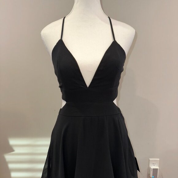 Lulus Tier And Now Black Tie-back Tiered Maxi Dress - Size M - Picture 9 of 13